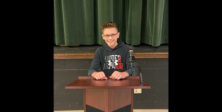 Student, Gavin, wins 2023 Spelling Bee