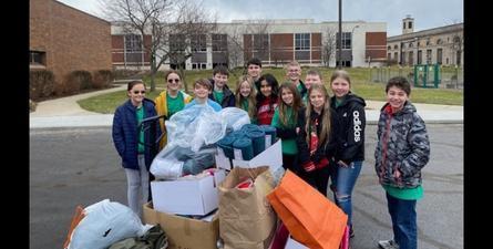 Wildcats Lead members with donations at Haven of Rest