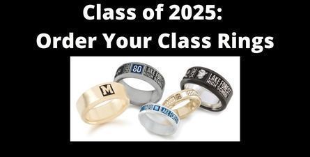 White text: Class of 2025: Order Your Class Rings